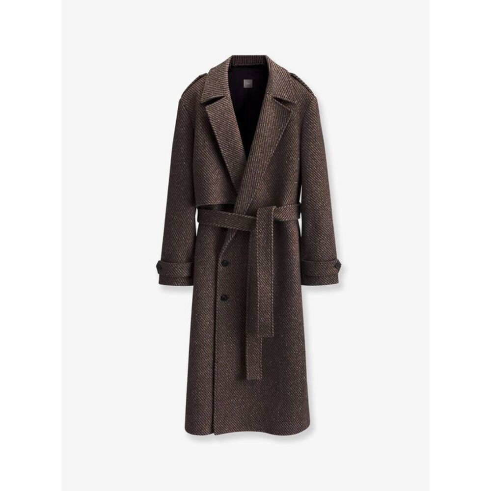 Dior Men Wool And Silk Blend Natte Coat